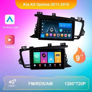 기아 옵티마 K5 2011 2015용 FISHBERG 2DIN 안드로이드 카 라디오, 네비게이션 GPS 멀티미디어 플레이어