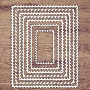 크래프트트리트 레이저 컷 칩보드 제작용 장식 - 직사각형 화환 크기 5.5X6인치 카드 제작 및 스크랩북용