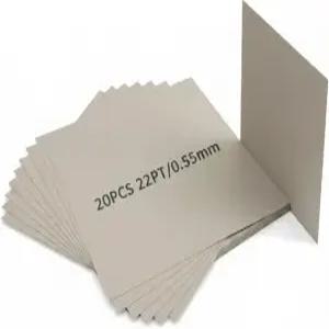 20팩 칩보드 시트 8.5 x 11인치 스크랩북 액자 백업 및 공예용 얇은 크래프트 카드보드 22개(두께 0.55mm)