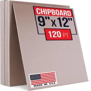 Paclord 9 x 12 브라운 크래프트 페이스트 칩보드 시트 0.120 Pt ？ 미국산 헤비 듀티 엑스트라 두꺼운