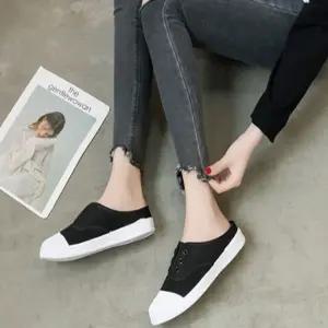 여성 데일리 배색 스니커즈 블로퍼 뮬샌들 캔버스화 xkl6+9XWa