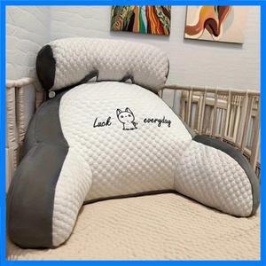 1개 조절 가능한 독서 베개 인체공학적 등받이 쿠션 침대/소파/바닥용 회색 퀼팅 통기성 디자인