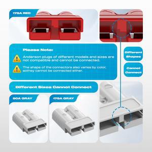 앤더슨 커넥터 50A 175A 배터리 키트 윈치용 케이블 36V RV 연결 분리 트럭 12V
