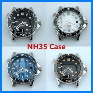 NH35 케이스 다이얼 손 스테인레스 스틸 남성용 방수 시계 부품 Seamaster 300 NH35/NH36 자동 무브먼트 MO