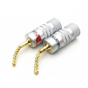 뮤지컬 사운드 바나나 플러그 나사 24K 케이블 커넥터 스피커 금도금 타입 와이어 와이어용 오디오