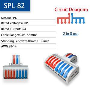 범용 10 고속 와이어 배선 블록 커넥터용 스플라이싱 커넥터 SPL 푸시인 케이블 터미널 연결 전기