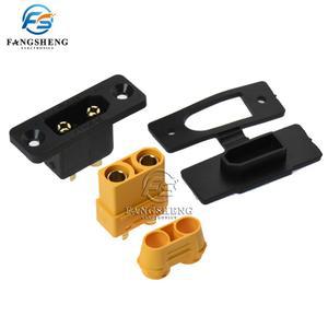 AMASS XT90E 배터리 검정색 XT90 소켓 금도금 커넥터 XT90H 플러그 장착 가능 또는