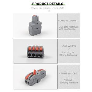 10PCS 빠른 배선 커넥터 출력 범용 버트 터미널 결합 케이블 분배기 블록 푸시 다중
