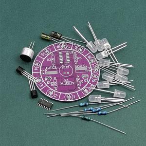 빨간색 음성 제어 회전 LED 연습 없음 조립 매니아 배터리 조명 키트 전자 DIY 필요