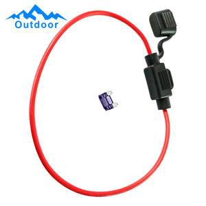 5PCS 방수 자동차 삽입 퓨즈 20CM 박스 3A 홀더 와이어 빨간색 작은 10A 9CM 소켓 보라색 액세서리 16