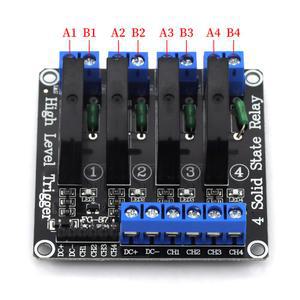 5V 12V 채널 솔리드 출력 저항 릴레이 레벨 SSR 202P 2A 240V G3MB 퓨즈 모듈 스테이트