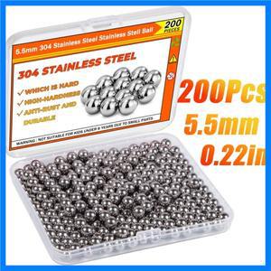 200개 5.5mm 스테인레스 스틸 페인트 혼합 공 - 예술, 및 DIY용 모델 교반기 공(0.22