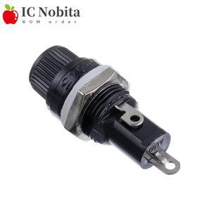 100PCS 5X20MM 6X30MM 유리 퓨즈 홀더 소켓 검정색 20MM 보험 튜브 30MM 스크류