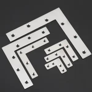 1P 80x80mm 다목적 ㄱ형 평철 기억자 꺽쇠 코너철 ㄱ자평철 브라켓 꺽쇠 보강