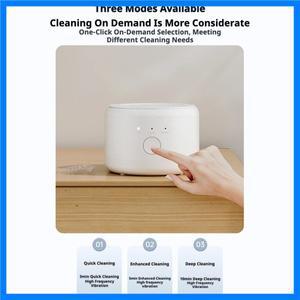 USB 전기 초음파 세척기 치과 관리용 다기능 틀니 및 교정기 상자 투명 리테이너 기계