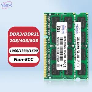 DDR3 DDR3L 4GB 8GB 노트북 메모리 램 PC3 1.5V PC3L 1.35V 1333 1600 1866Mhz Sodimm 8500 10600 12800