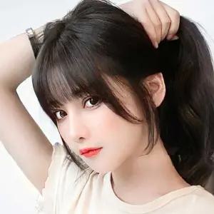 여자 인조모 풀 뱅 앞머리 가발 스타일링 부분 패션 bBS3+5nwB