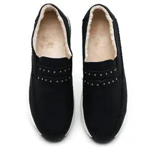 여성 엄마 데일리 털슈즈 겨울 방한 슬립온 로퍼 신발 ZUM5+1hgA