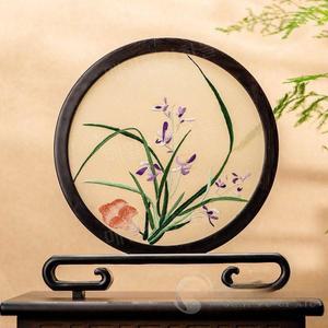 공예 자수 양면 빈 계곡 악세사리 장 선물 난초 기념품 테이블 데스크