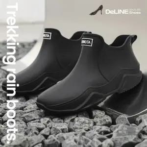 남녀공용 장화 워커 장마철 작업용 둥근코 발편한 방수 레인부츠 낚시신발 4컬러