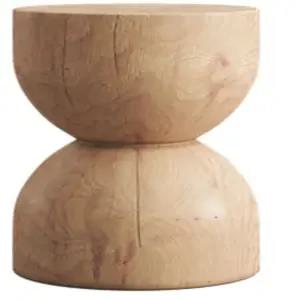 모래 시계 스툴 침실 사이드 협탁 받침대 우드 카페 인테리어 테이블