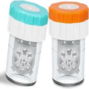 2 PCS 케이스 클리너 기계 접촉 UpaClaire 데일리 비전 케어 수동 렌즈 세척기 플라스틱