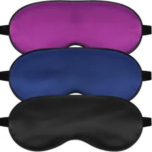 수면 마스크 조절 가능한 스트랩으로 수면을 위한 실크 남녀용 눈가리개 섀도 편안하고 부드러운 밤 커버