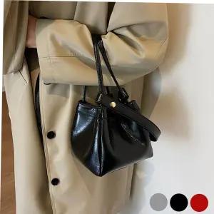 핸드백 여성 복주머니 유광 미니백 숄더백 작은 가방