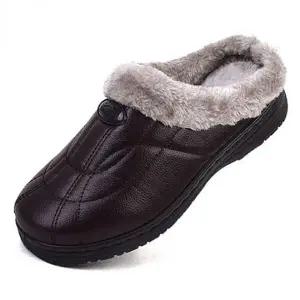 남성 털 실내화 블로퍼 겨울 뮬신발 방한털