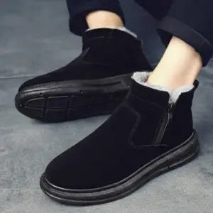 사이드 부츠 겨울 남자 지퍼 스웨이드 기모