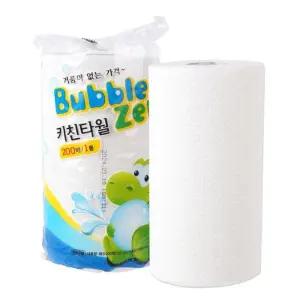 버블제로 롤키친타올 200매 1롤 듀얼엠보 흡수력강화 주방일회용 페이퍼타월