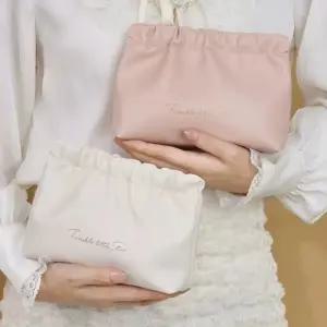 리빙밸류 휴대용 미니 방수 화장품 파우치 백 여행용 가죽파우치 사각파우치 핸드폰파우치 생리대파우치