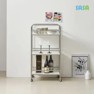 포비 E0 미드센츄리 500 이동식 트롤리 수납장