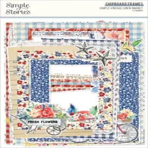 심플한 빈티지 린넨 마켓 칩보드 프레임