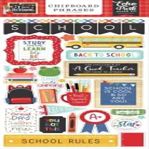 에코 파크 페이퍼 주식회사 아이 러브 스쿨 6x13 칩보드 문구 에페메라