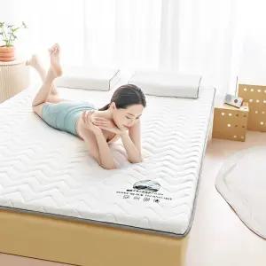 싱글 토퍼 흙침대 라텍스 매트리스 패드 바닥이불 돌침대용 150x190cm 메모리폼 1.(아이보리)직선