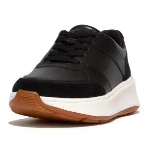 핏플랍 [F-모드] 여성 레더/스웨이드 플랫폼 스니커즈 블랙 FT59K2N185 [백화점 매장판]