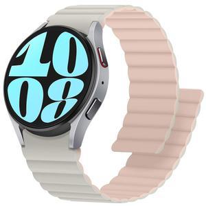 갤럭시 워치 7 / 6 5 4 FE 밴드 44mm 40mm, 클래식 47mm 43mm 프로 45mm, 여성용 방수 스포츠 스트랩, 스타라이트 핑크