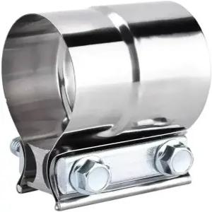 AotoKoop 275인치 배기 클램프 파이프 머플러 조인트 스틸 촉매 34랩 변환기용 스테인리스 밴드 2개1개