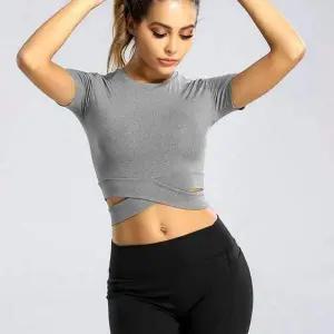 [콩심팥심]여성 요가반팔티 셔츠 트레이닝 운동티