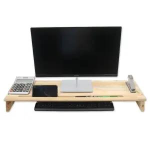 우드밀리 삼나무 원목 엣지와이드 1단 모니터 받침대