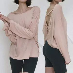 여성 요가 긴팔 티셔츠 러닝 긴팔