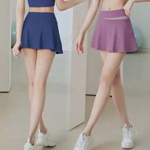 [콩심팥심]여성 요가 레깅스 숏스커트 트레이닝복 9부