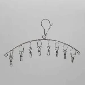 스텐 빨래집게 미니건조대 8구 베란다건조대 원룸빨래건조대 스텐빨래건조대