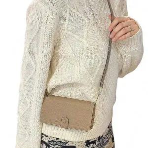 가죽 핸들형 카드수납 지퍼 크로스 장지갑 가죽크로스지갑