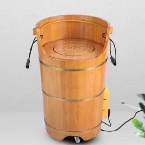 바퀴달린 높은 발 전기 케어 습식 풋 족탕기 히노끼 찜질통 종아리