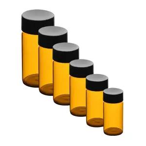 호환 갈색 나사 유리 화학 시약 샘플 플렉시 유리 병 샘플 병 하위 PE 커버 패드 3458101215-50ml