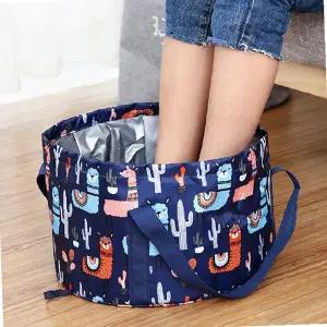 휴대용 접이식 족욕 세족 버킷 발 찜질 족탕 보온 가방 여행용 캠핑 발마사지