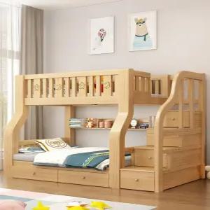 원목 벙커 수납 복층 인테리어 계단 세트 책상 이층 침대