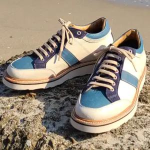 젠틀안트 이태리 비브람솔 청데님 콤비 패션스니커즈 블루콤비 TZ8005